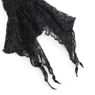 EVA LADY Women's Gothic Irregular Feather Beaded Black Lace Gloves