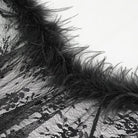 EVA LADY Women's Gothic Irregular Fluffy Hem Lace Cape