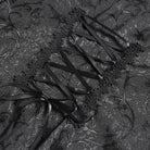 EVA LADY Women's Gothic Jacquard Lace Stand Collar Long Sleeve Shirt