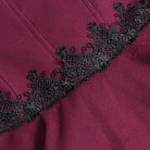 EVA LADY Women's Gothic Lace Applique Faux Fur Trim Flare Sleeve Coat