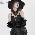 EVA LADY Women's Gothic Lace Beaded Long Gloves