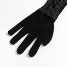 EVA LADY Women's Gothic Lace Beaded Long Gloves