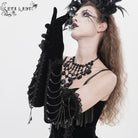 EVA LADY Women's Gothic Lace Beaded Long Gloves