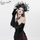 EVA LADY Women's Gothic Lace Beaded Long Gloves