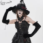 EVA LADY Women's Gothic Lace Beaded Long Gloves