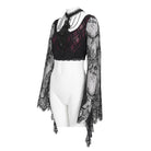 EVA LADY Women's Gothic Lace Full Sleeve Top