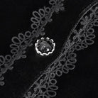 EVA LADY Women's Gothic Lace Splice Cape with Halterneck Velvet Top