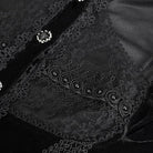EVA LADY Women's Gothic Lace Splice Cape with Halterneck Velvet Top