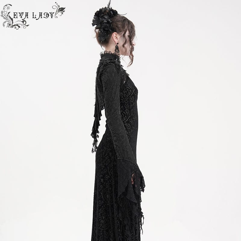 EVA LADY Women's Gothic Lace Tassels Cape