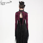 EVA LADY Women's Gothic Lace Tassels Cape Black Purple