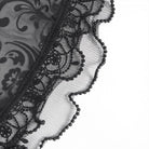 EVA LADY Women's Gothic Mesh Floral Pentacle Flocked Ruffled Flare Pants