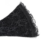 EVA LADY Women's Gothic Mesh Floral Pentacle Flocked Ruffled Flare Pants
