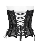 EVA LADY Women's Gothic Mesh Front Busk Criss‑cross Lace‑up Overbust Corset