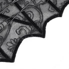 EVA LADY Women's Gothic Mesh Front Busk Criss‑cross Lace‑up Overbust Corset