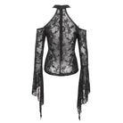 EVA LADY Damen Gothic Off Shoulder Mesh Shirt mit ausgestellten Ärmeln