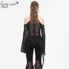 EVA LADY Damen Gothic Off Shoulder Mesh Shirt mit ausgestellten Ärmeln