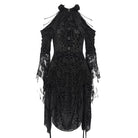 EVA LADY Women's Gothic Off-the-shouder Drawstring Velvet Party Dress