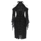EVA LADY Women's Gothic Off-the-shouder Drawstring Velvet Party Dress