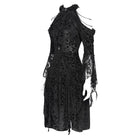 EVA LADY Women's Gothic Off-the-shouder Drawstring Velvet Party Dress