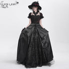 EVA LADY Women's Gothic Off-the-shoulder Lace Splice Prom Dress Black