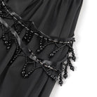 EVA LADY Women's Gothic Off-the-shoulder Lace Splice Prom Dress Black