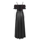 EVA LADY Women's Gothic Off-the-shoulder Lace Splice Prom Dress Black
