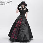 EVA LADY Women's Gothic Off-the-shoulder Lace Splice Prom Dress Red