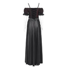 EVA LADY Women's Gothic Off-the-shoulder Lace Splice Prom Dress Red