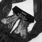 EVA LADY Women's Gothic Off-the-shoulder Lace-up Velvet Gown Dress