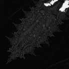 EVA LADY Damen Gothic Tiefer Ausschnitt Schnürung Spitzensaum Slipkleid Schwarz