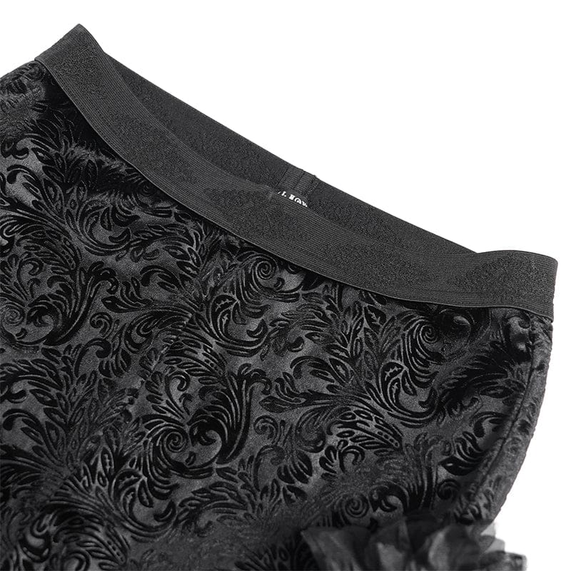 EVA LADY Women's Gothic Printed Mesh Floral Pants