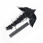 EVA LADY Women's Gothic Raven Cross Rose Chained Staff