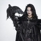 EVA LADY Women's Gothic Raven Cross Rose Chained Staff