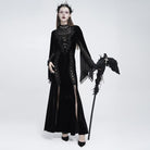EVA LADY Women's Gothic Raven Cross Rose Chained Staff