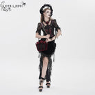 EVA LADY Women's Gothic Rose Beaded Chained Bag Red