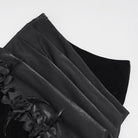 EVA LADY Women's Gothic Rose Chain Asymmetric Pleated Mermaid Long Skirt