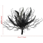 EVA LADY Women's Gothic Rose Feather Dendritic Fan