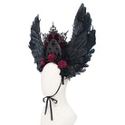 EVA LADY Women's Gothic Rose Feather Wing Headpiece