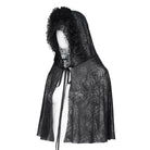 EVA LADY Women's Gothic Rose Hooded Mesh Cape