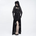 EVA LADY Women's Gothic Rose Hooded Mesh Cape