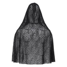 EVA LADY Women's Gothic Rose Hooded Mesh Cape