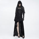 EVA LADY Women's Gothic Rose Hooded Mesh Cape