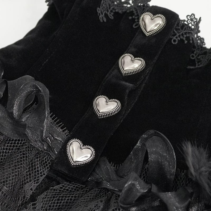 EVA LADY Women's Gothic Rose Lace Hem Neckwear