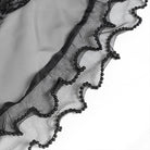 EVA LADY Women's Gothic Rose Lace-up Irregular Hem Skirt Black-Red