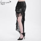 EVA LADY Women's Gothic Rose Mesh Splice High/Low Skirt
