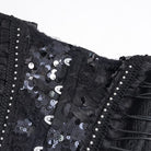 EVA LADY Women's Gothic Rose Ruffle Front Busk Lace‑up Underbust Corset