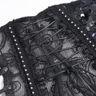 EVA LADY Women's Gothic Rose Ruffle Front Busk Lace‑up Underbust Corset