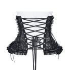 EVA LADY Women's Gothic Rose Ruffle Front Busk Lace‑up Underbust Corset