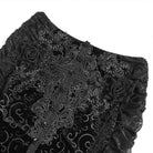 EVA LADY Women's Gothic Rose Ruffle Ruched Mermaid Long Skirt Black