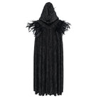 EVA LADY Women's Gothic Rose Ruffle Tassel Flare Sleeve Velvet Cape